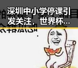 深圳中小学停课引发关注，世界杯葡萄牙意外出局引发热议