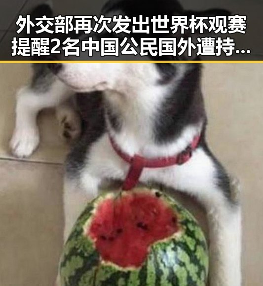 外交部再次发出世界杯观赛提醒 2名中国公民国外遭持枪抢劫编剧蒙淇淇向白鹿道歉事件引发热议