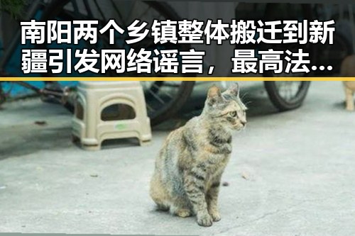 南阳两个乡镇整体搬迁到新疆引发网络谣言，最高法依法惩治渎职犯罪典型案例曝光